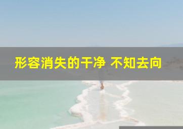 形容消失的干净 不知去向